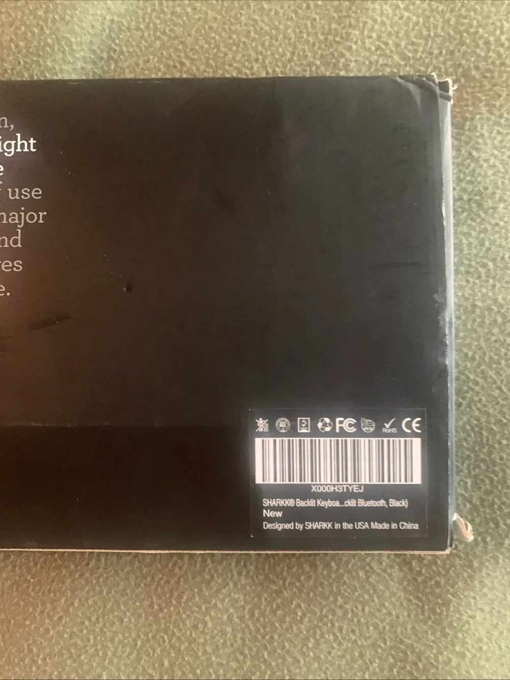GUC Sharkk Slim Bluetooth Backlit Keyboard. Model: ABK06. Black